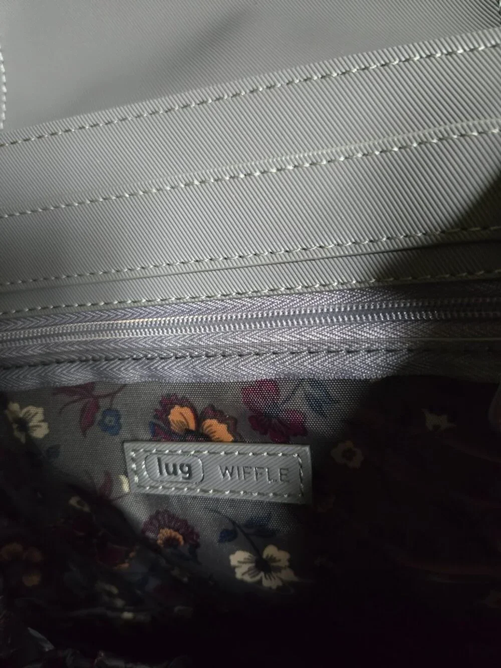 Wiffle satin luxe VL (vegan leather) backpack in pearl color